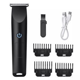 Men's Electric Beard Shaver Trimmer Razor Rechargeable Hair Clipper Shaving Machine USB Rechargeable (Option: Black)